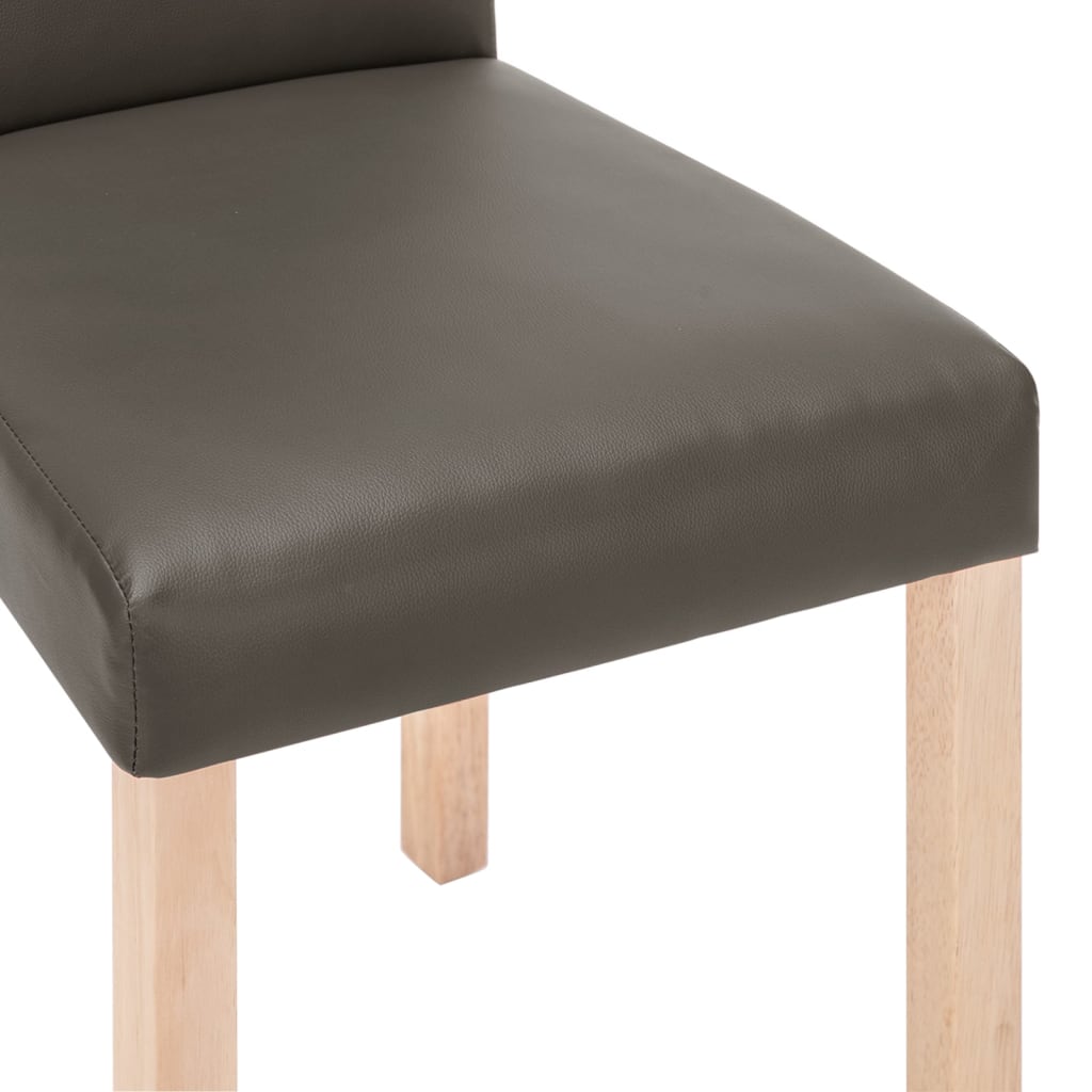vidaXL Jedálenské stoličky 2 ks sivé umelá koža