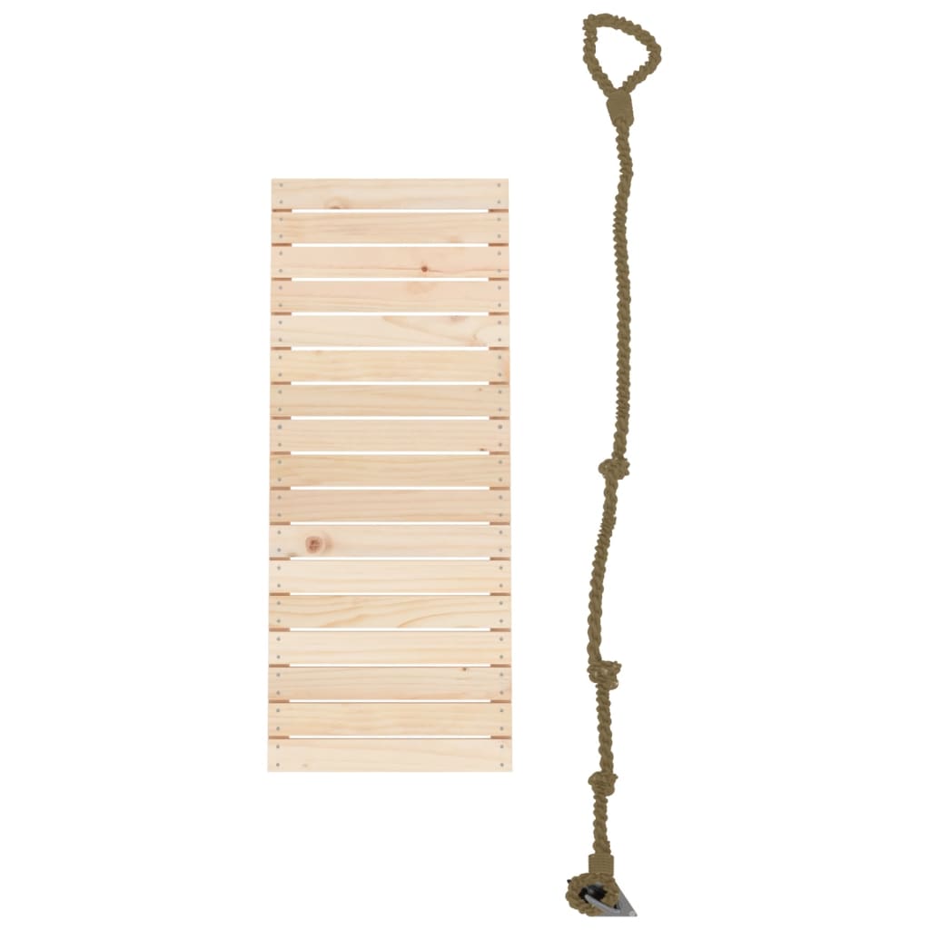 vidaXL Hracia lezecká stena s lanom 44,5x5x108 cm masívna borovica