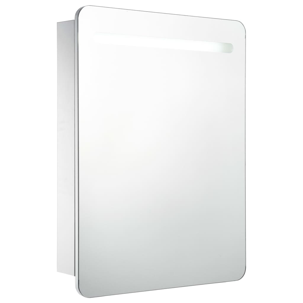 vidaXL LED kúpeľňová zrkadlová skrinka 60x11x80 cm