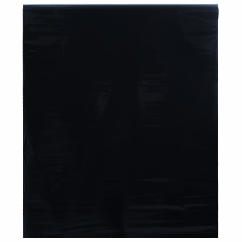 vidaXL Okenná fólia statická matná čierna 45x2000 cm PVC