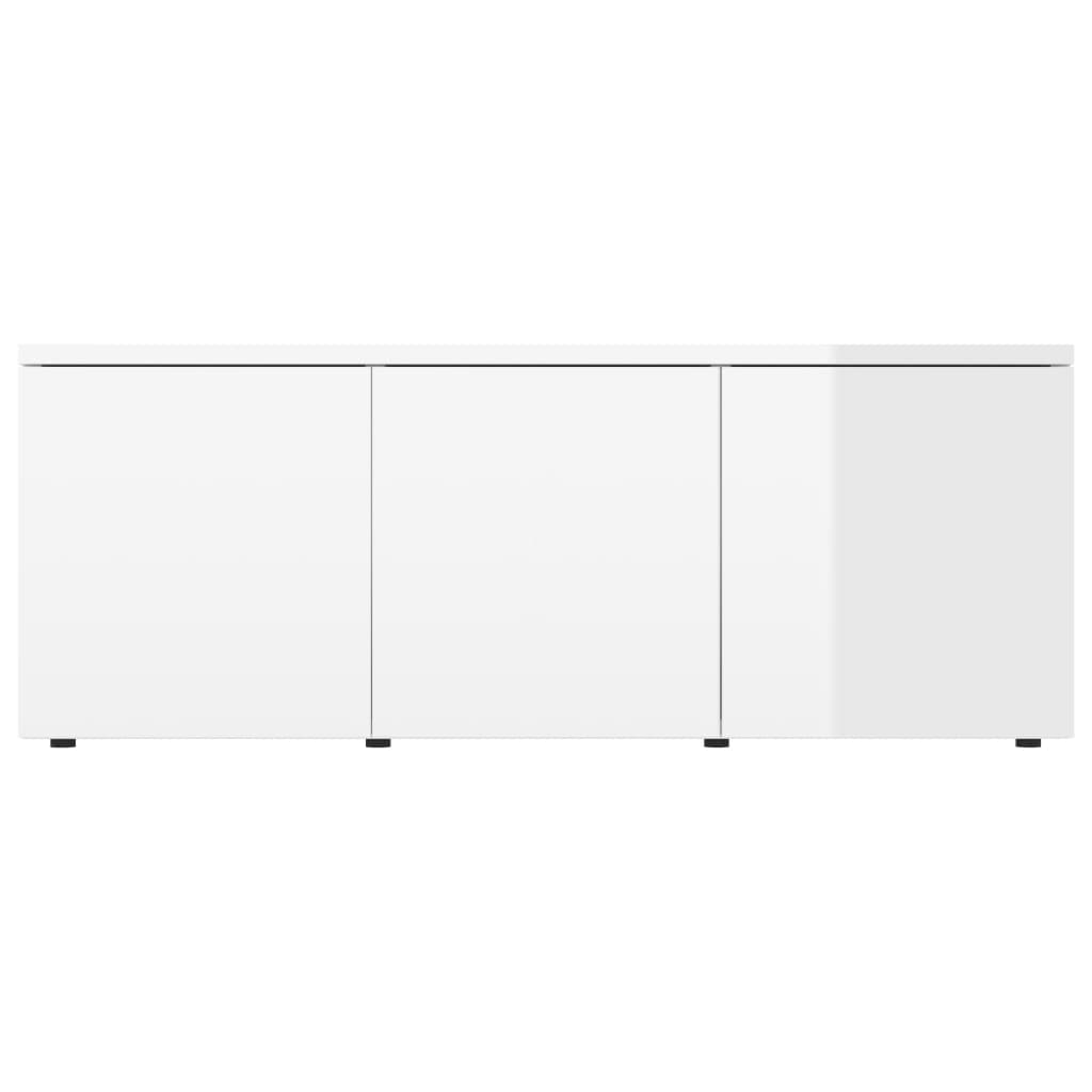vidaXL TV skrinka, lesklá biela 80x34x30 cm, drevotrieska