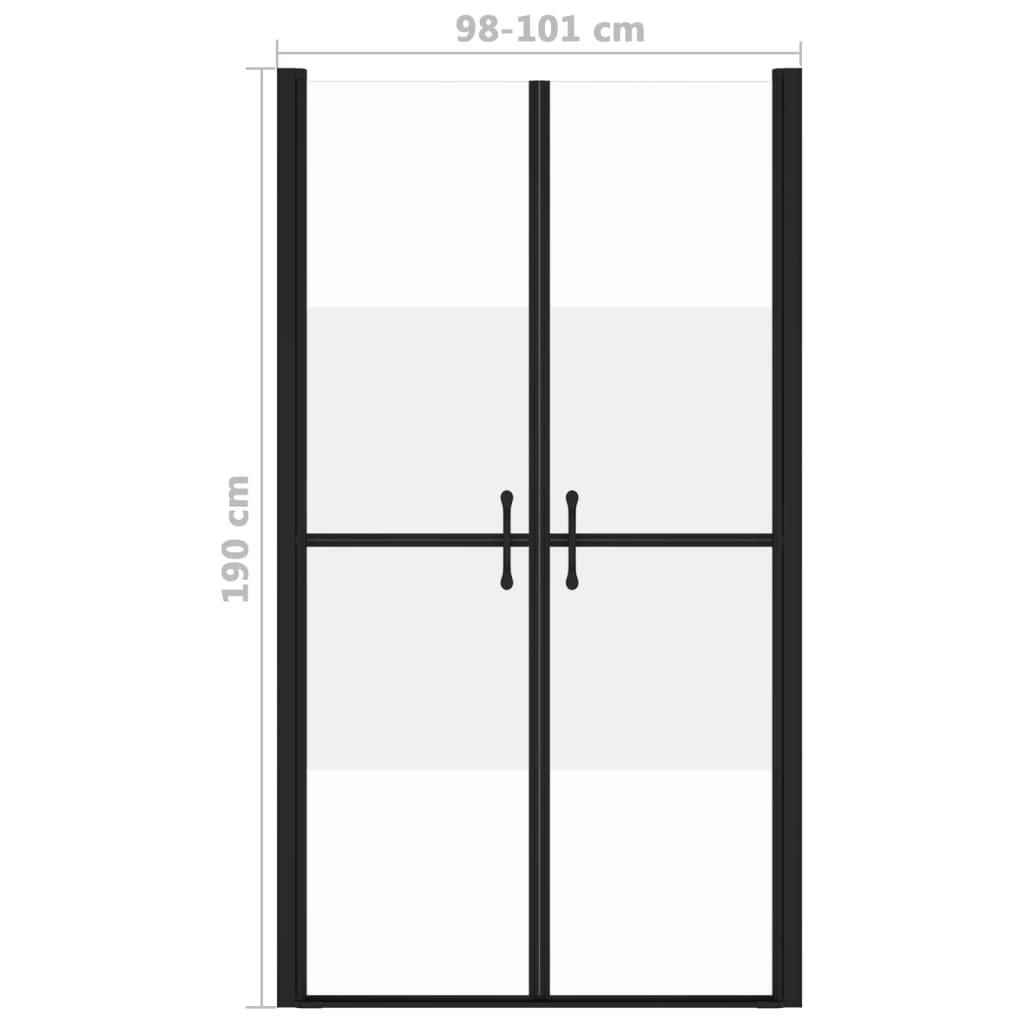 vidaXL Sprchové dvere polo-mliečne ESG (98-101)x190 cm