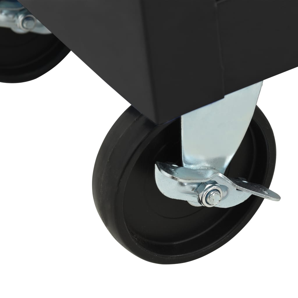 vidaXL Dielenský vozík so 14 zásuvkami čierny oceľový