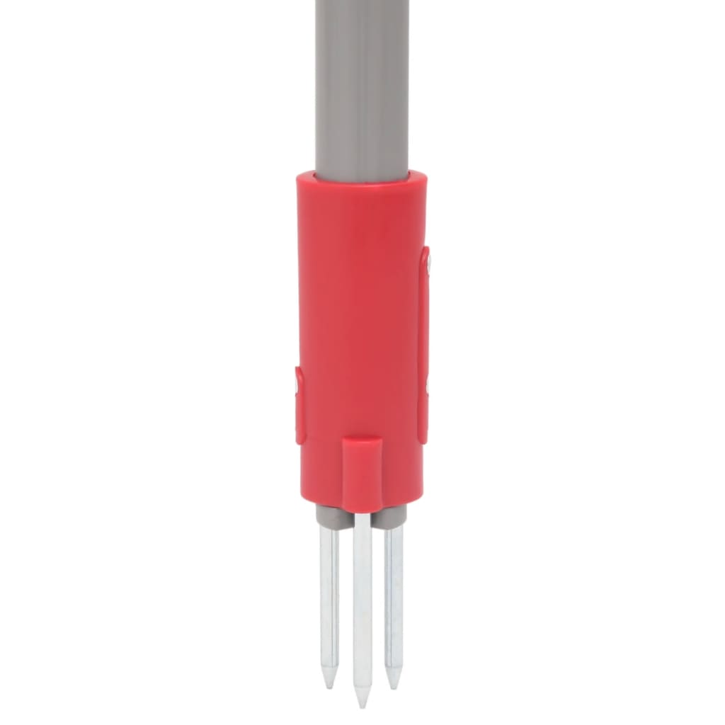 vidaXL Odstraňovač buriny červený a sivý 93,5 cm práškovaná oceľ