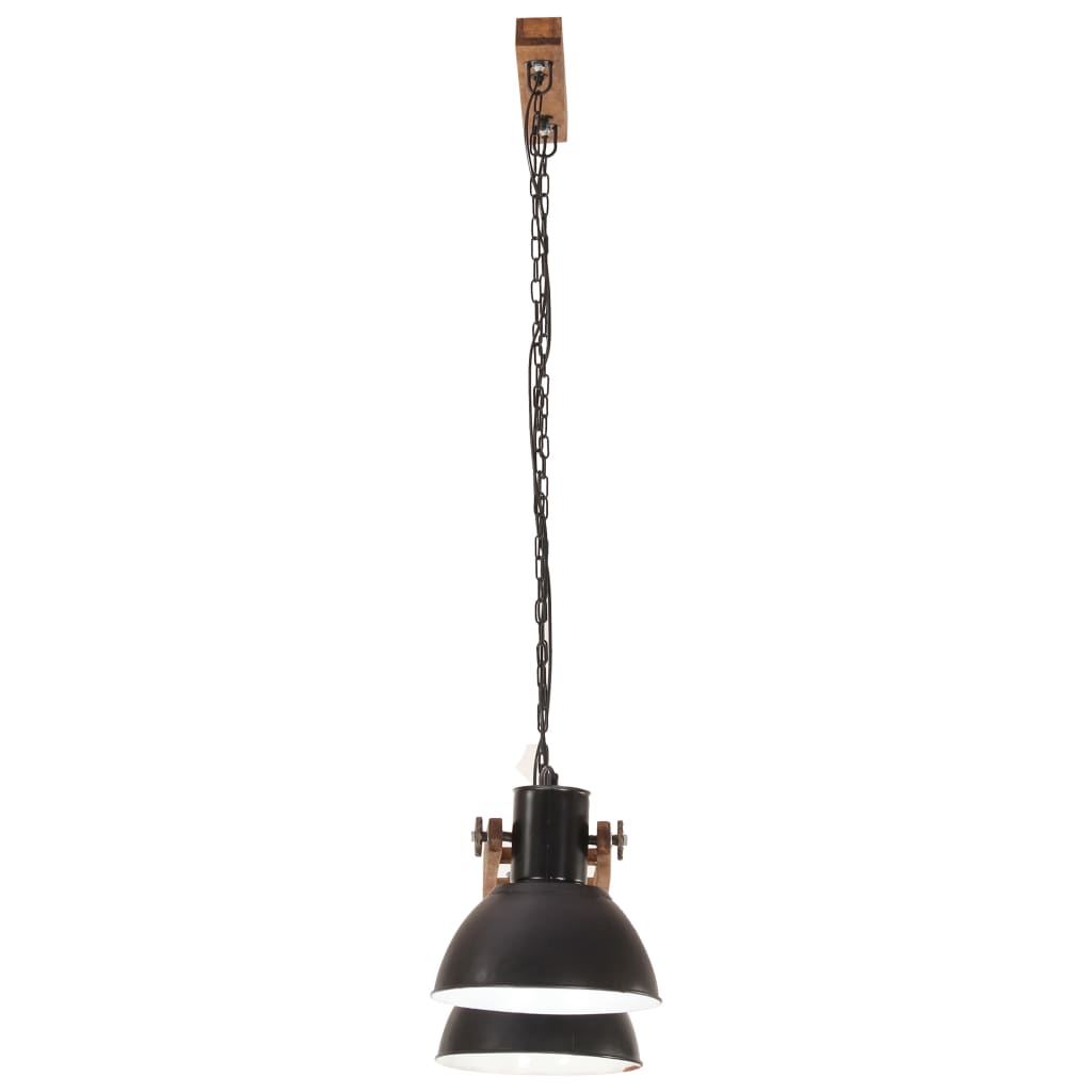 vidaXL Industriálna závesná lampa 25 W, čierna 109 cm E27