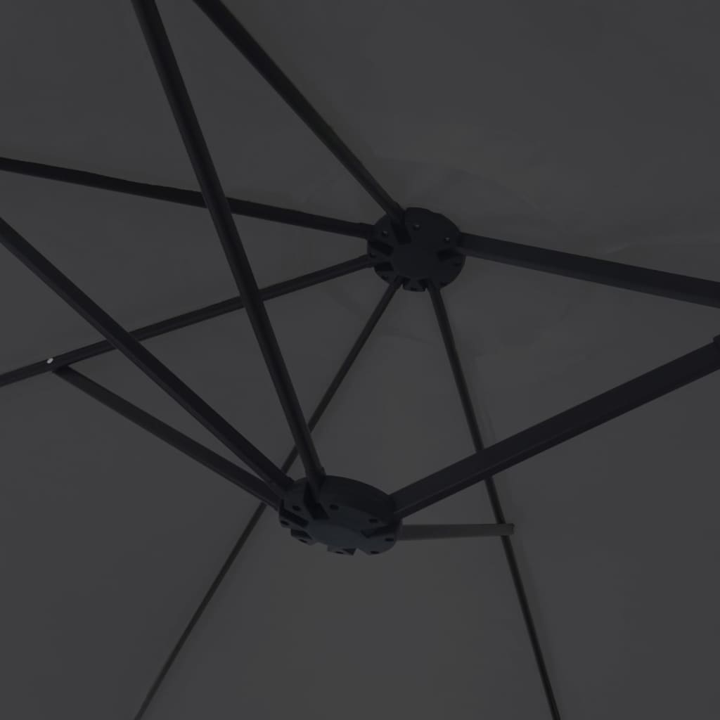 vidaXL Slnečník s dvojitou strieškou čierny 449x245 cm
