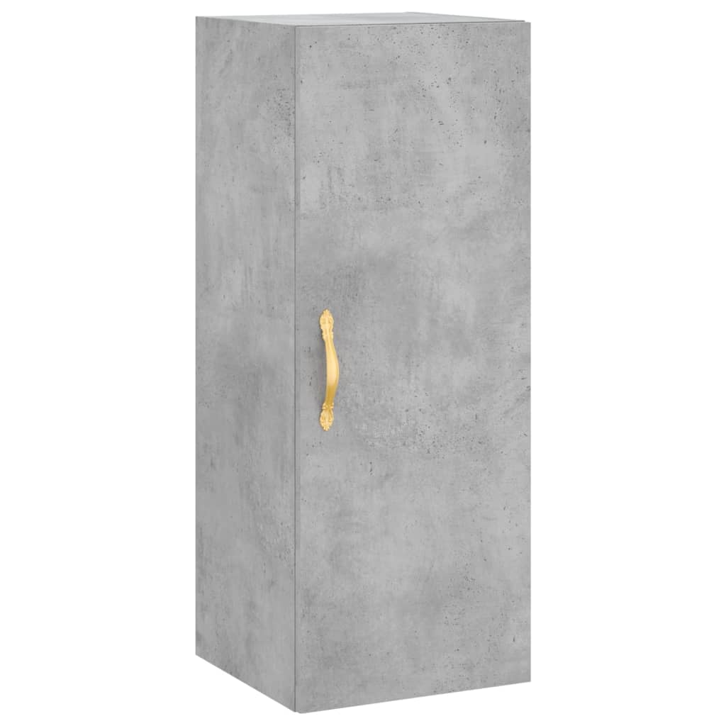 vidaXL Vysoká skrinka betónová sivá 34,5x34x180 cm spracované drevo
