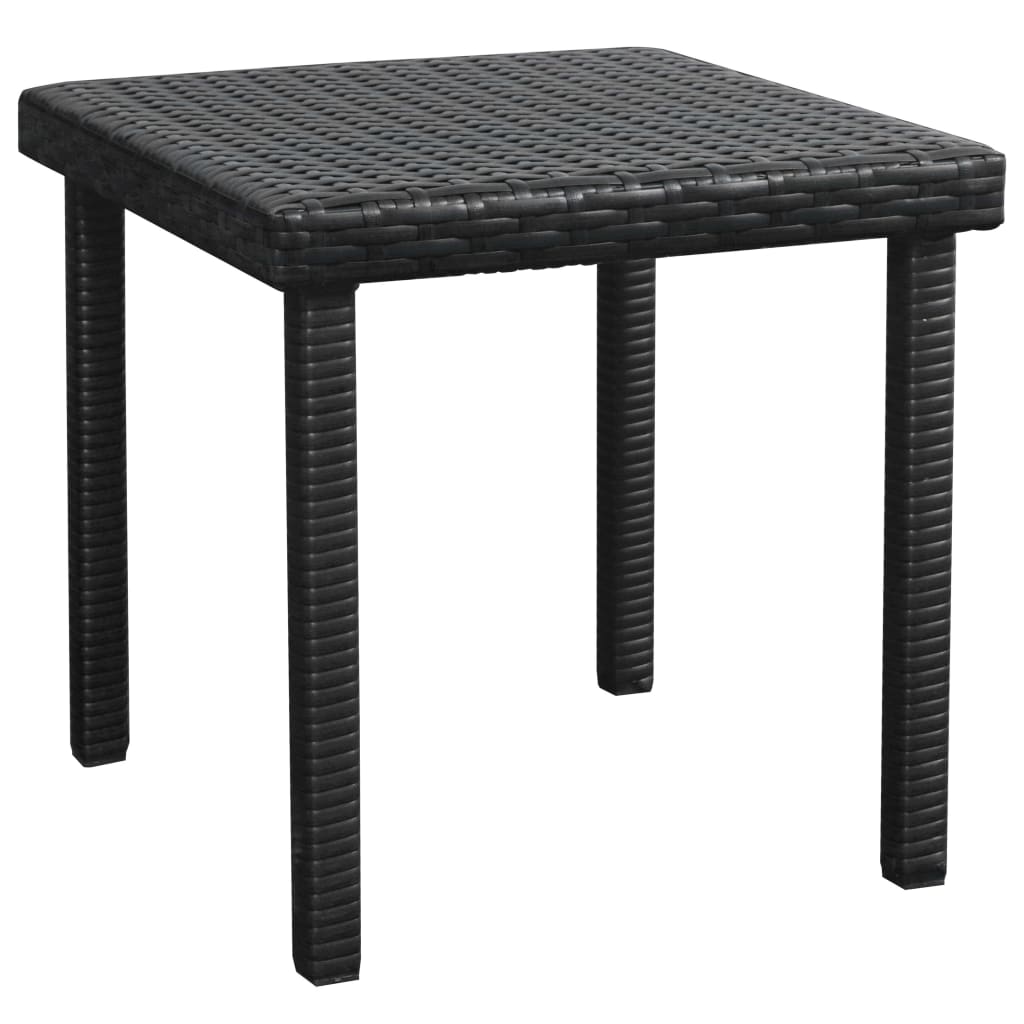vidaXL Záhradné ležadlá 2 ks so stolíkom, polyratan, čierne