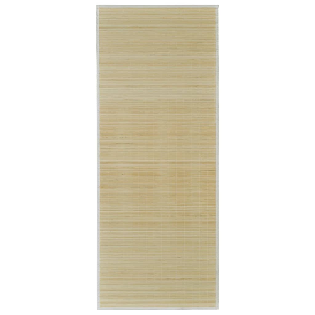 Obdĺžnikový prírodný bambusový koberec 80x200 cm