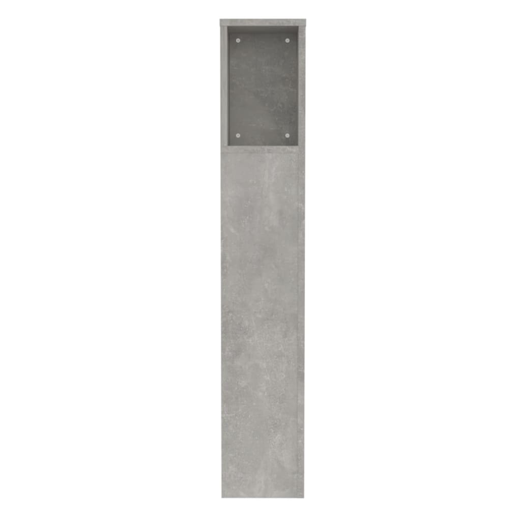 vidaXL Čelo postele so skrinkou betónovo sivé 100x18,5x104,5 cm