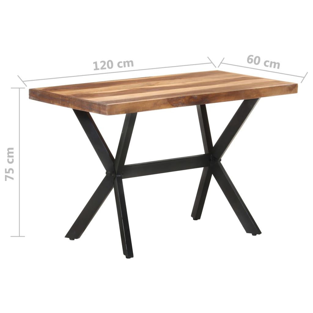 vidaXL Jedálenský stôl 120x60x75 cm, drevený masív s medovým náterom