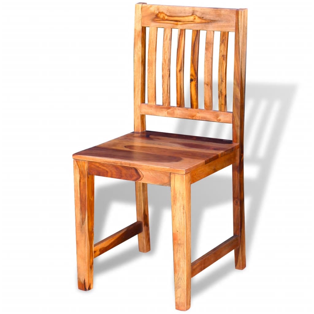 vidaXL Jedálenské stoličky, 6 ks, drevený masív sheesham