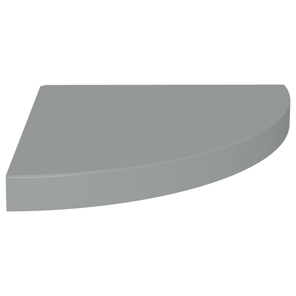 vidaXL Plávajúca rohová polica, sivá 35x35x3,8 cm, MDF