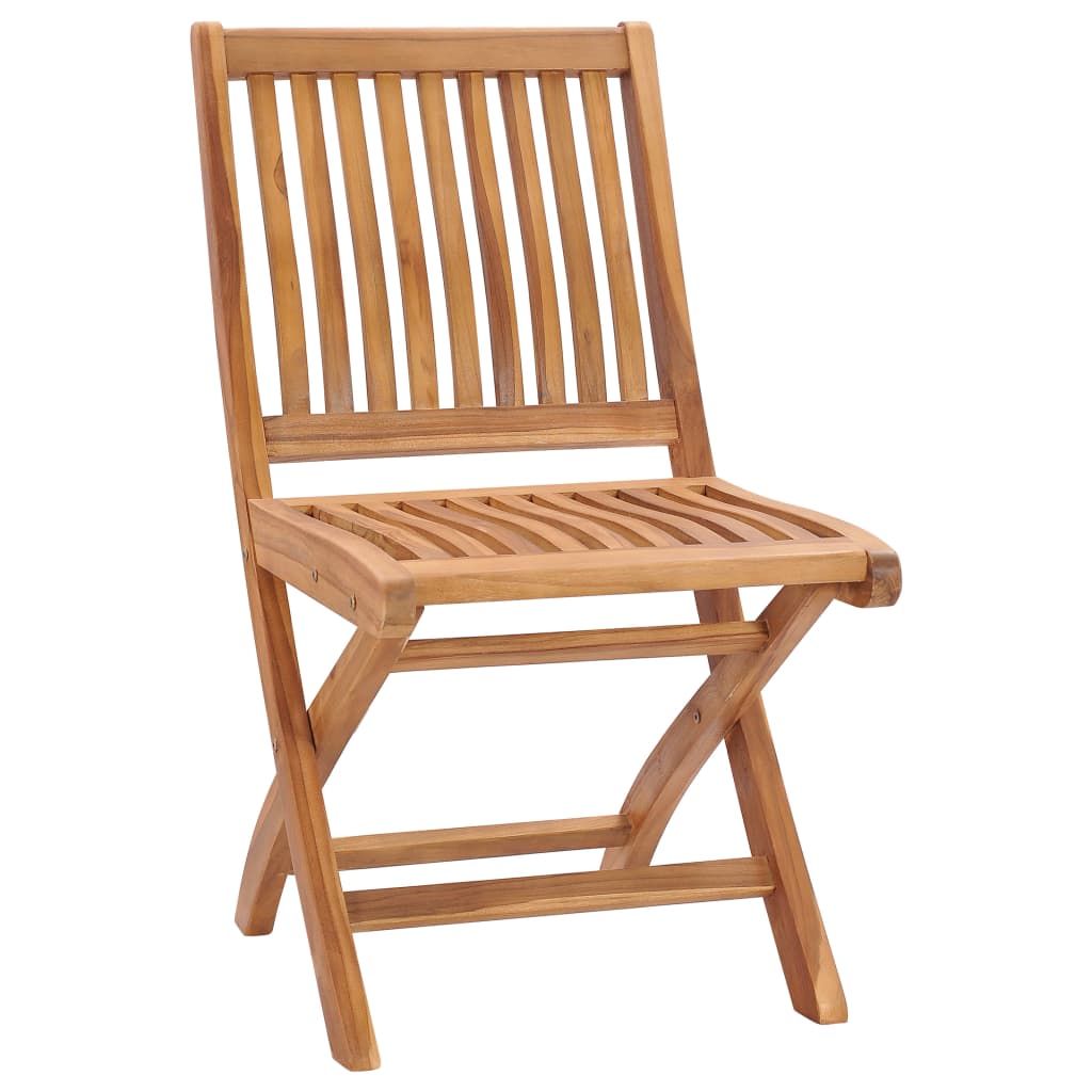vidaXL Záhradné stoličky 2 ks, béžové podložky, tíkový masív