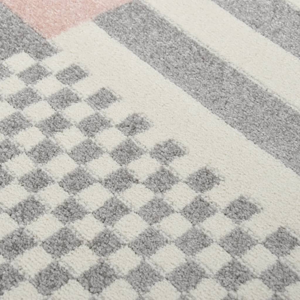 vidaXL Detský koberec 200x290 cm, vzor s hviezdičkami, ružový