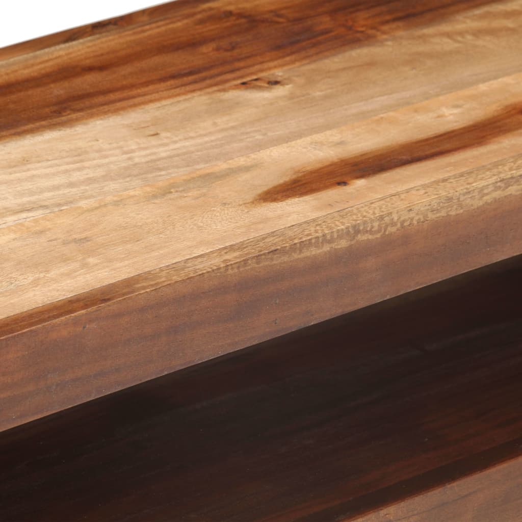 vidaXL TV stolík 120x30x40 cm masívne drevo so sheeshamovým zakončením