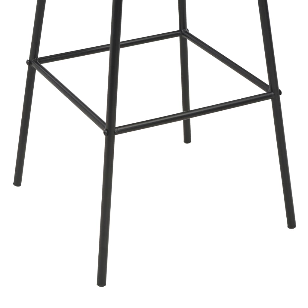 vidaXL Barové stoličky 2 ks, čierne, borovicový masív a oceľ