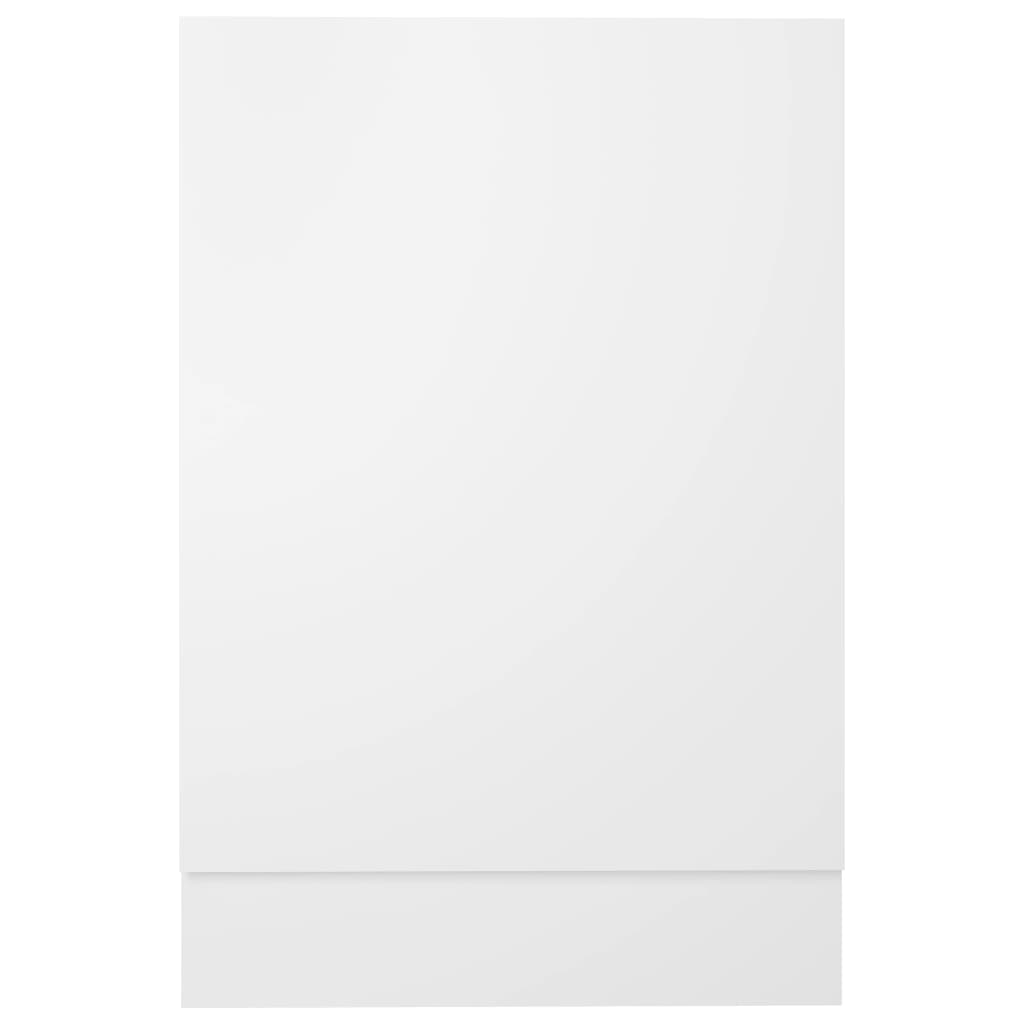 vidaXL Dvierka na umývačku, biele 45x3x67 cm, drevotrieska