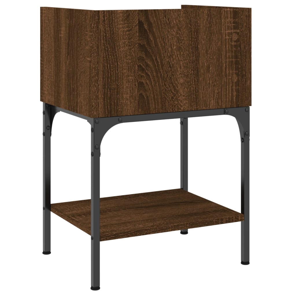 vidaXL Nočný stolík hnedý dub 40,5x31x60 kompozitné drevo