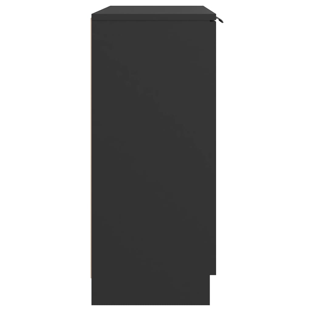 vidaXL Komoda čierna 60x30x70 cm kompozitné drevo