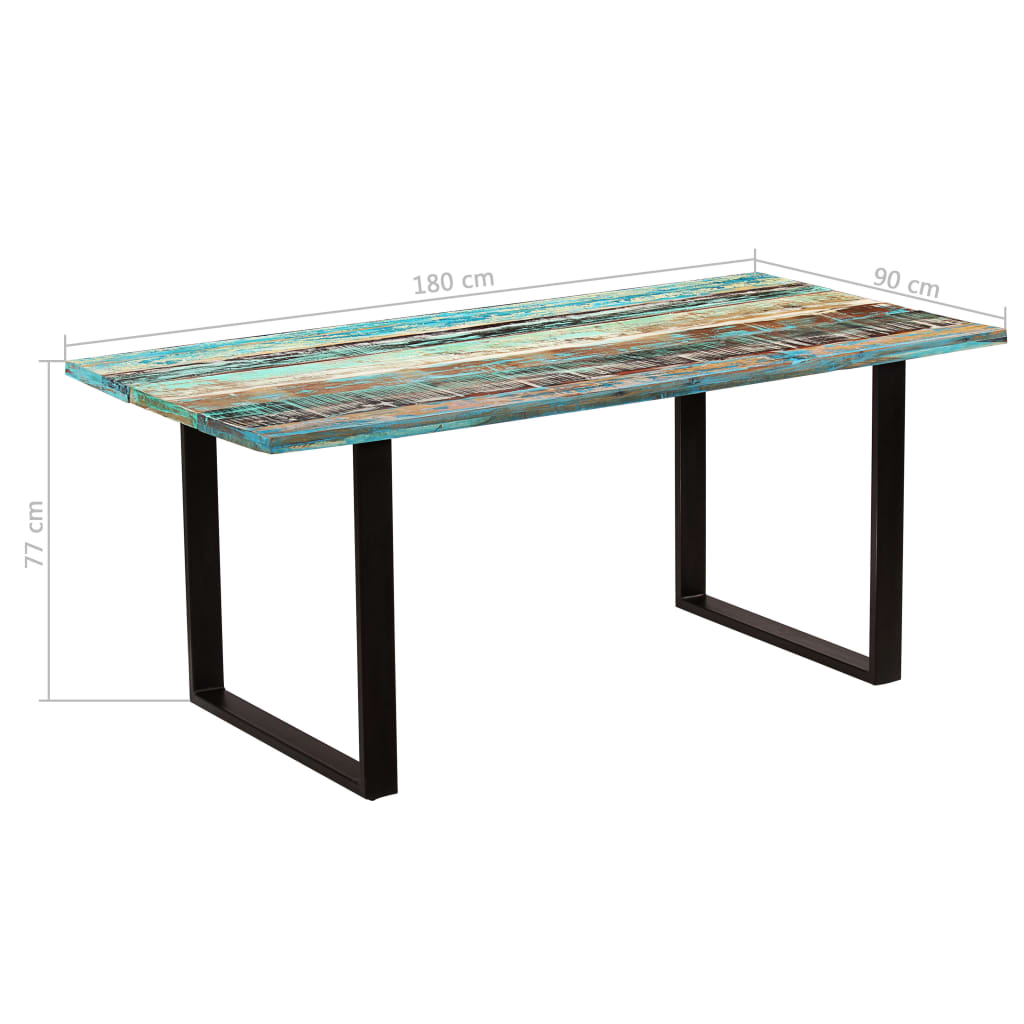 vidaXL Jedálenský stôl, recyklovaný masív 180x90x77 cm