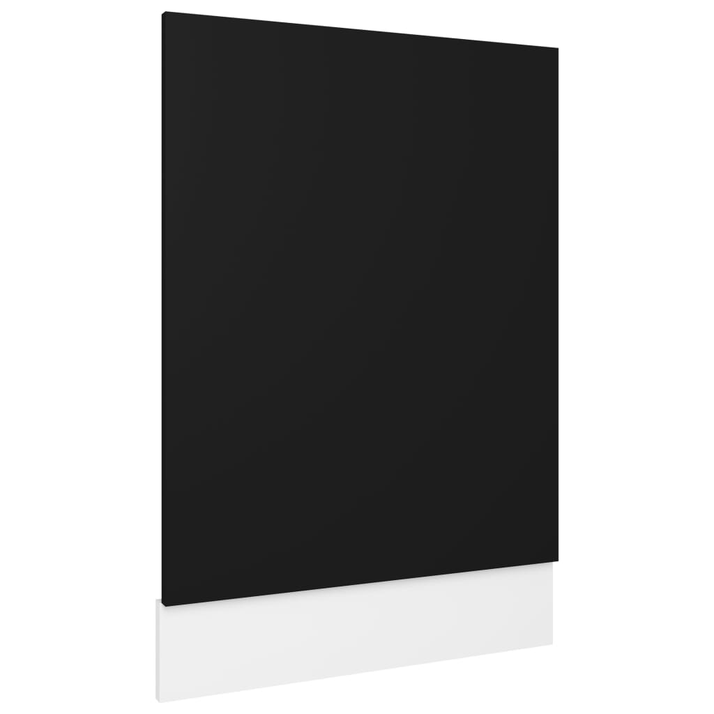 vidaXL Dvierka na umývačku, čierne 45x3x67 cm, drevotrieska