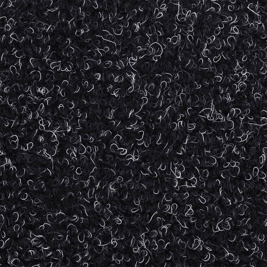 vidaXL Nášľapy na schody 5 ks čierne 56x17x3 cm vpichovaná textília