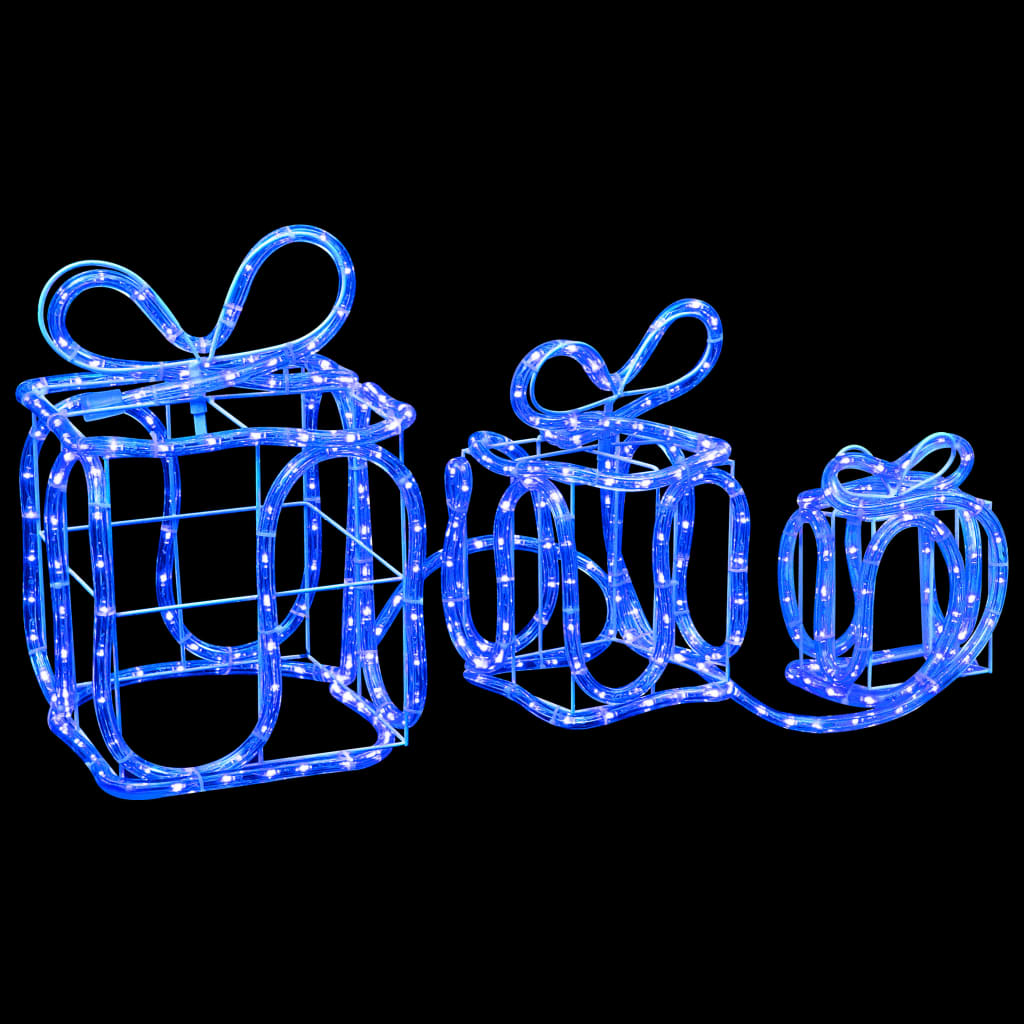 vidaXL Vianočná dekorácia darčekové krabičky 180 LED interiér exteriér