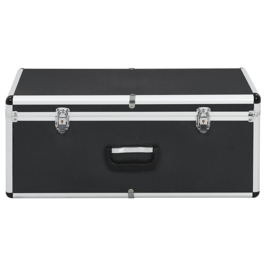 vidaXL Úložné kufríky 2 ks čierne hliníkové