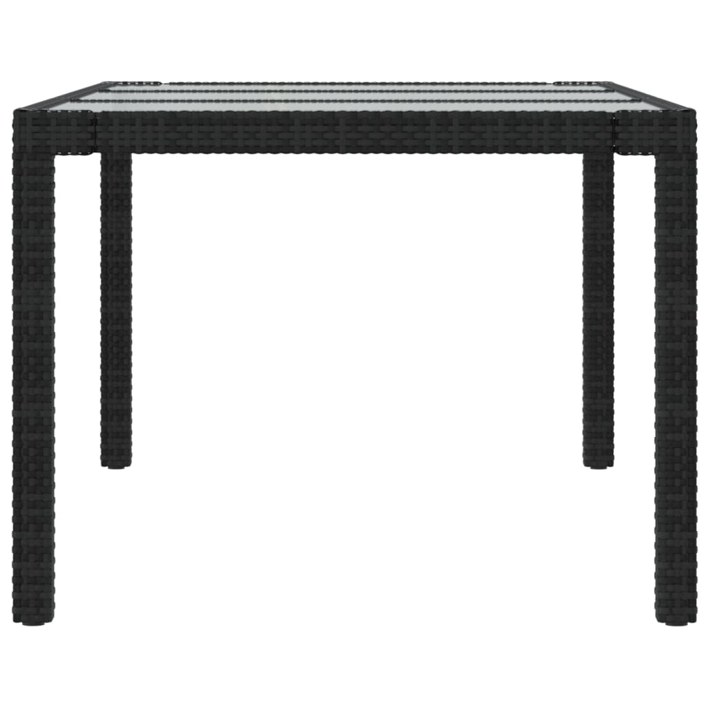 vidaXL 7-dielny vonkajší jedálenský set so sedákmi polyratanový čierny