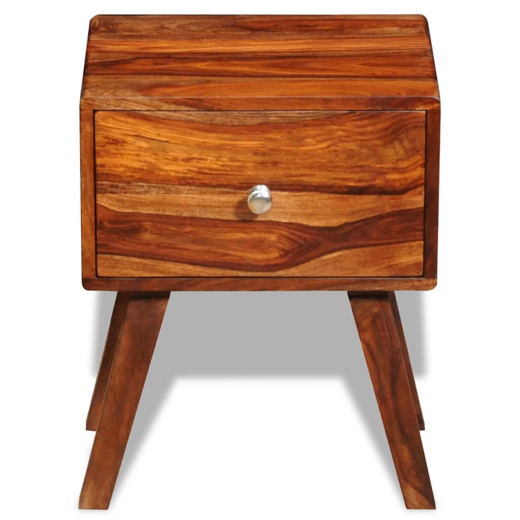 vidaXL Nočný stolík s 1 zásuvkou 55 cm, drevený masív sheesham