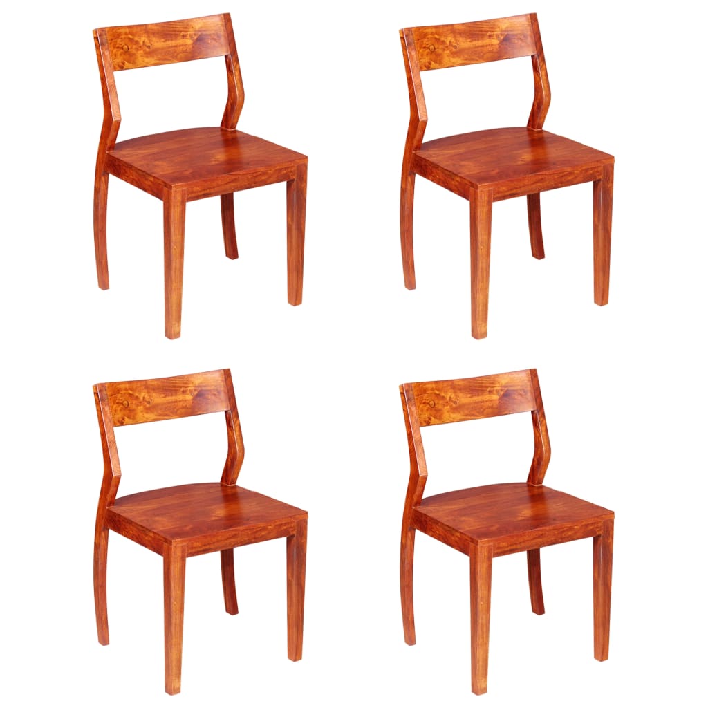 vidaXL Jedálenské stoličky 4 ks sheeshamové masívne akáciové drevo