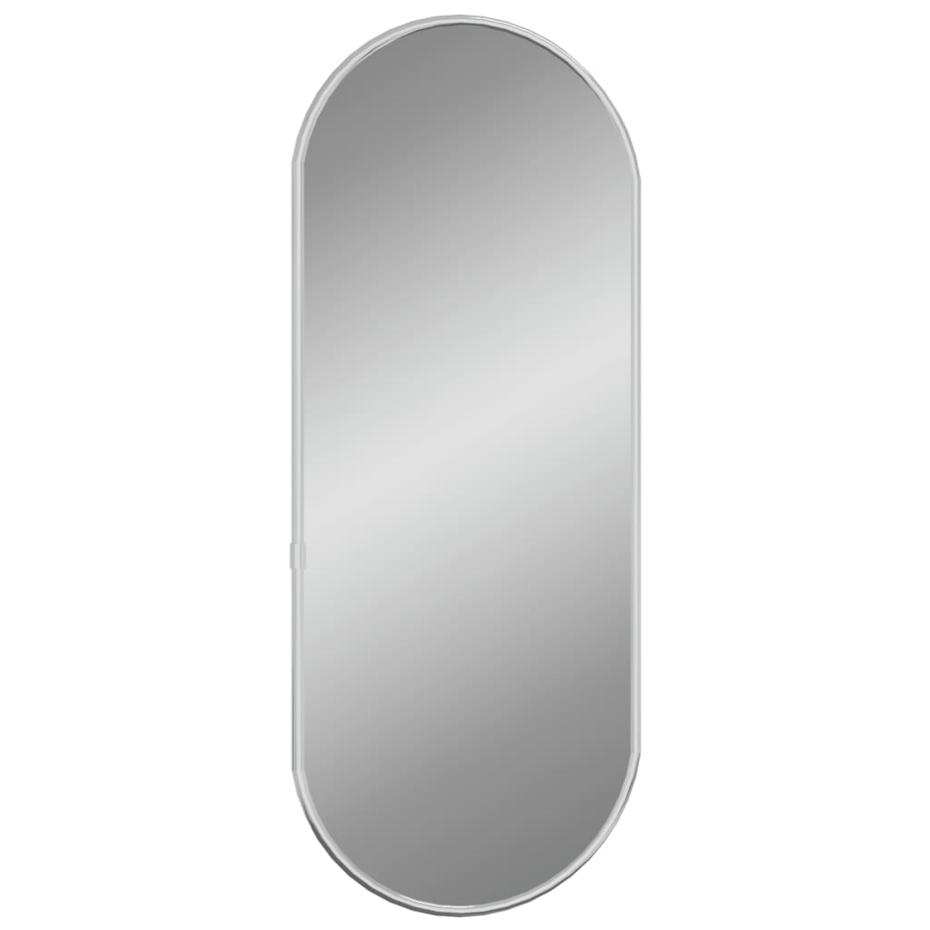 vidaXL Nástenné zrkadlo strieborné 50x20 cm oválne