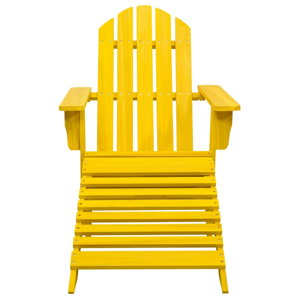 vidaXL Záhradná stolička Adirondack s otomanom jedľový masív žltá