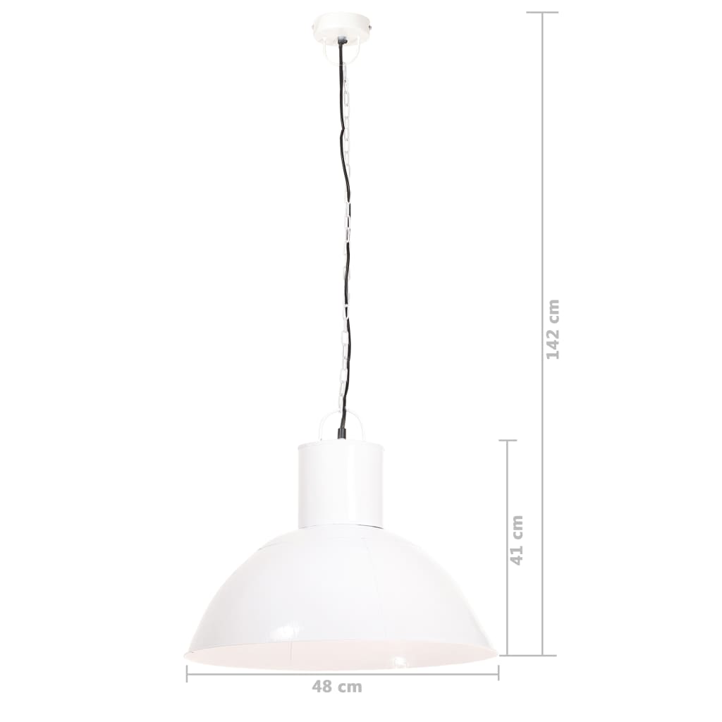 vidaXL Závesná lampa 25 W, biela, okrúhla 48 cm E27