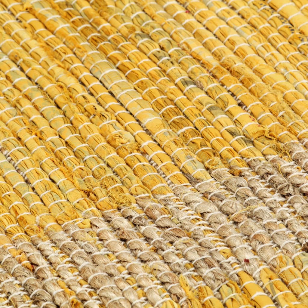 vidaXL Ručne vyrobený jutový koberec žltý 80x160 cm