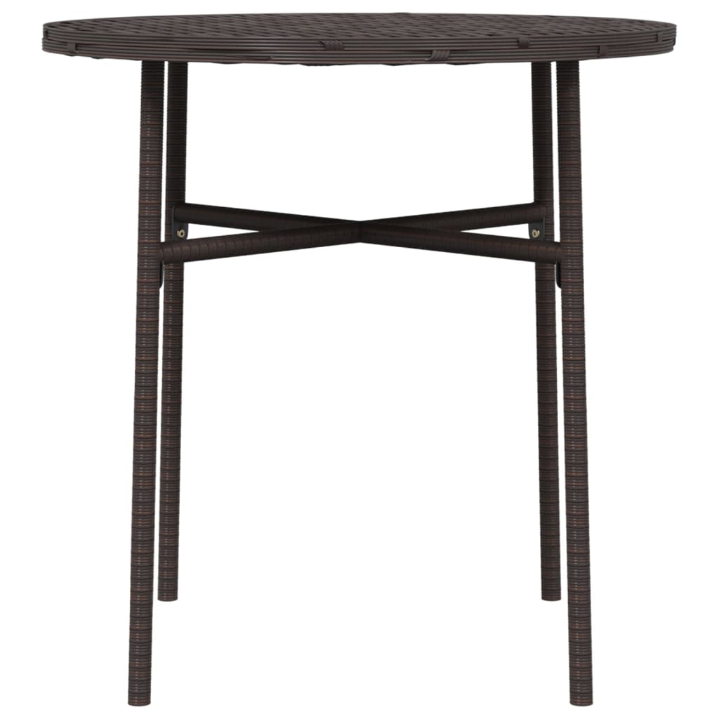 vidaXL Čajový stôl hnedý 45 cm polyratanový