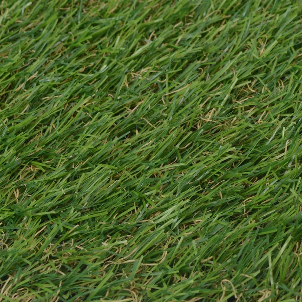 vidaXL Umelý trávnik 1x10 m/20 mm zelený