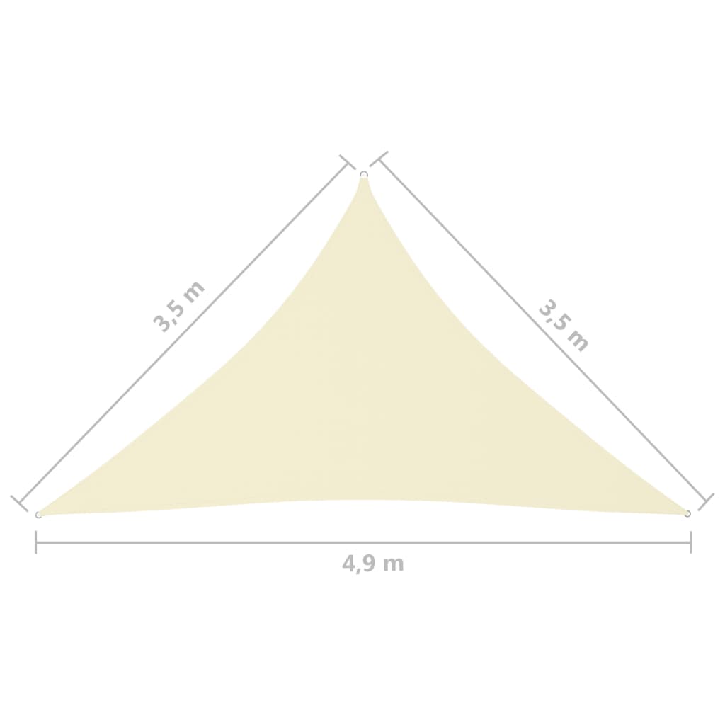 vidaXL Tieniaca plachta oxfordská látka trojuholníková 3,5x3,5x4,9 m