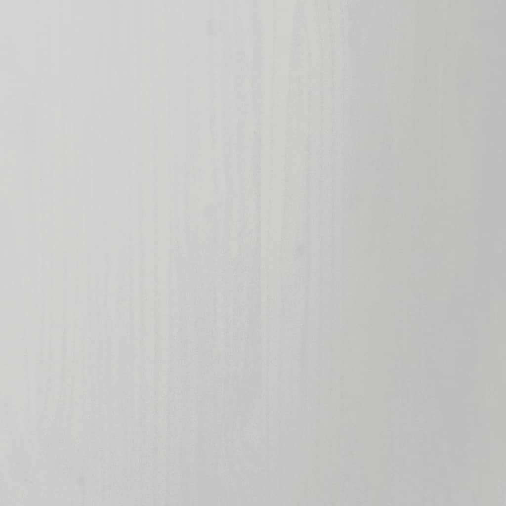 vidaXL Skrinka so stolom na kolieskach MOSS biela masívna borovica