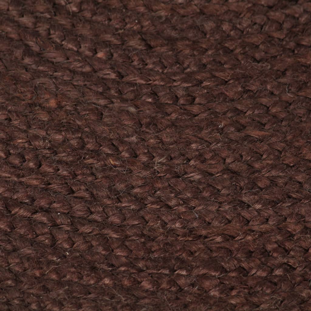 vidaXL Ručne vyrobený koberec hnedý 90 cm jutový okrúhly