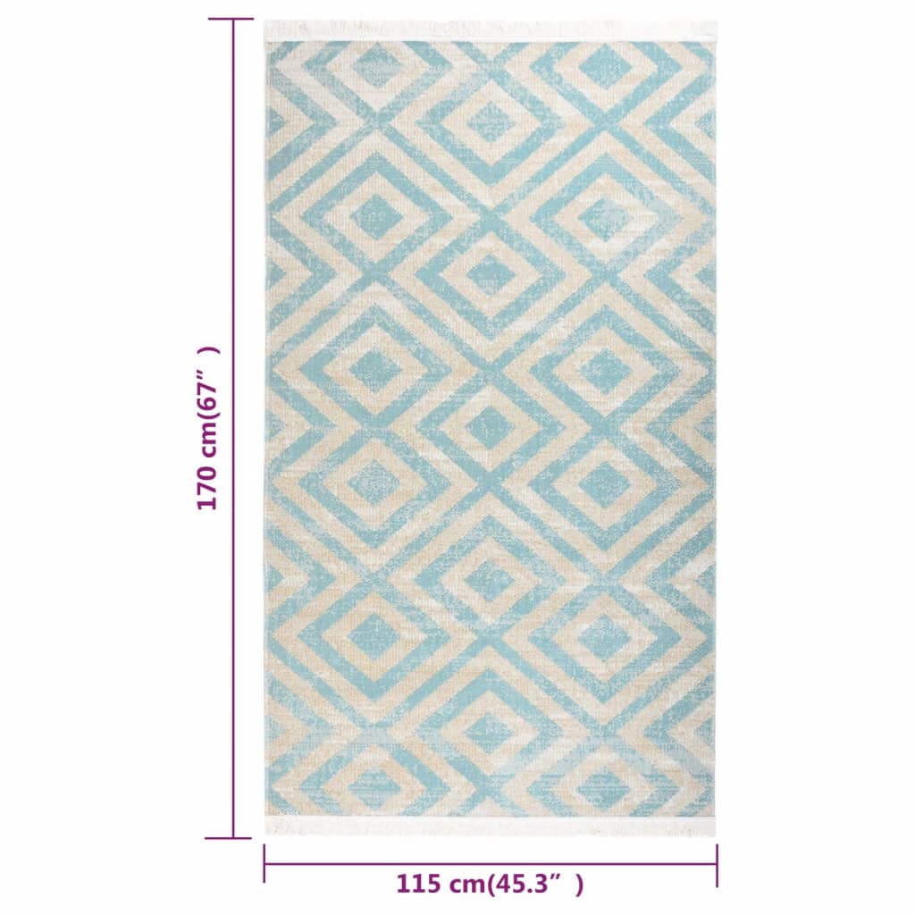 vidaXL Vonkajší koberec hladko tkaný 115x170 cm zeleno-béžový