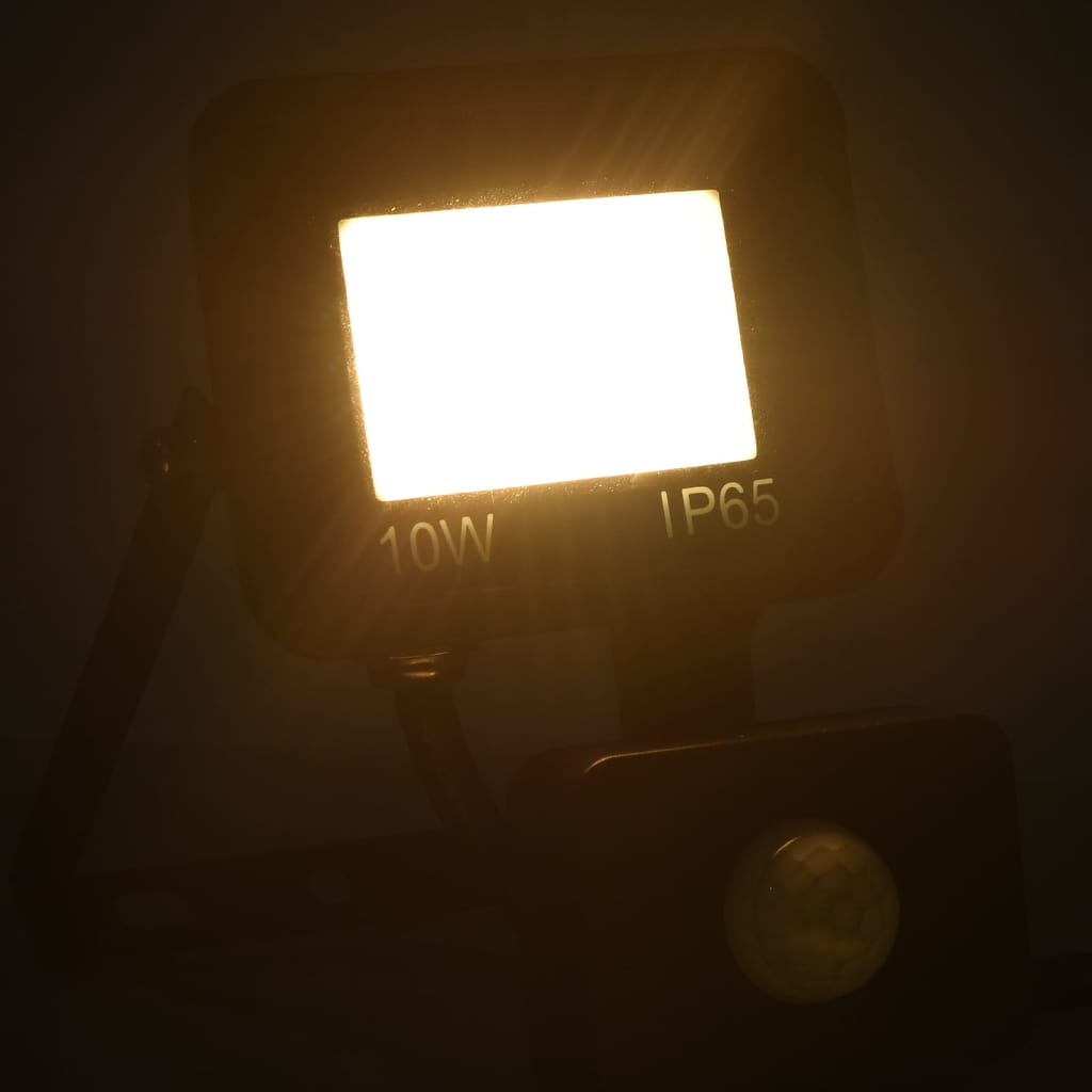vidaXL LED reflektor so senzorom 10 W teplé biele svetlo