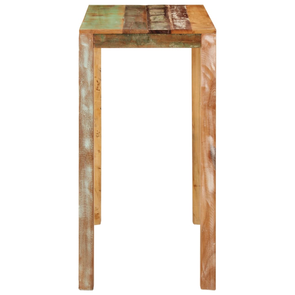 vidaXL Barový stôl 112x55x108 cm masívne recyklované drevo