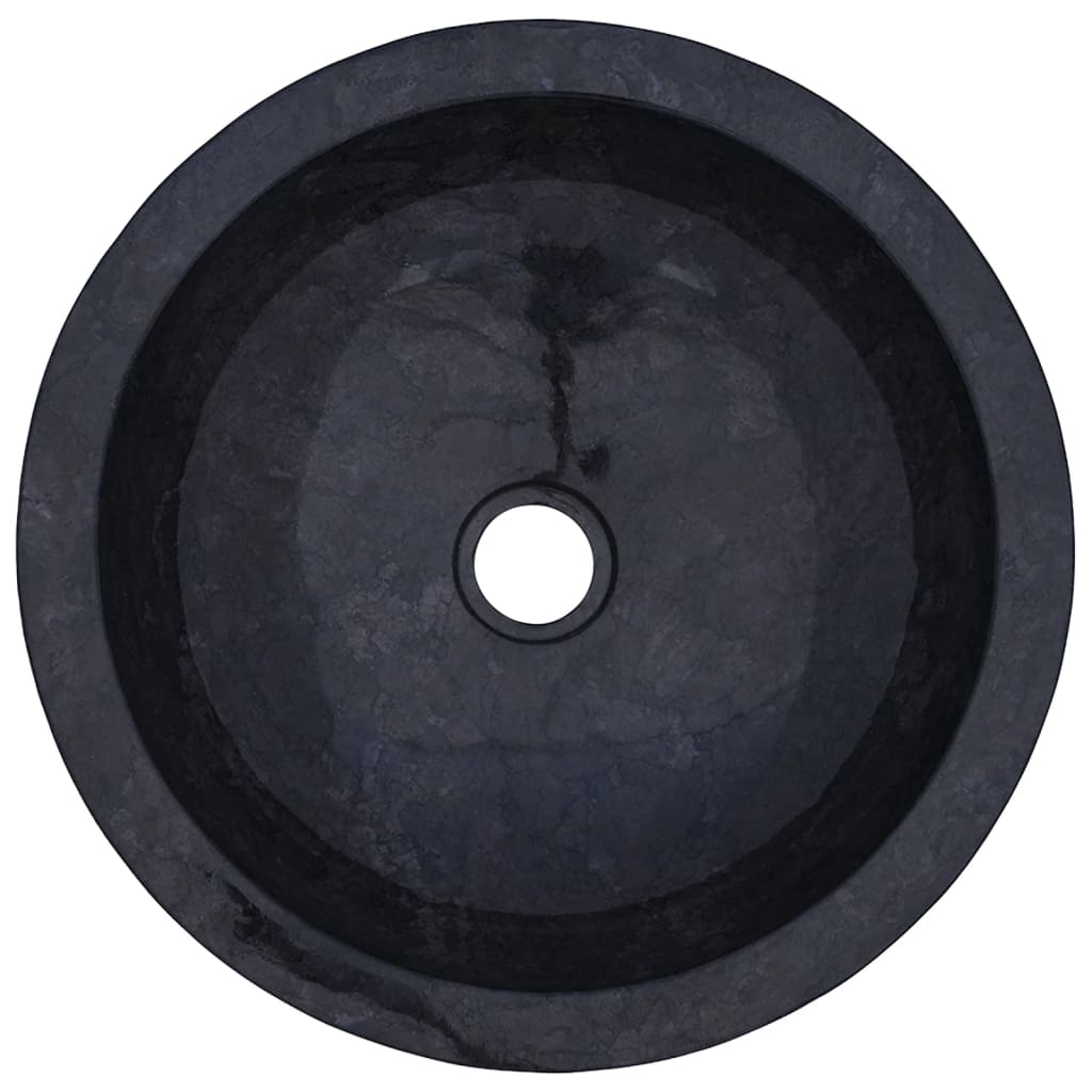 vidaXL Kúpeľňová skrinka čierne mramorové umývadlá tíkový masív