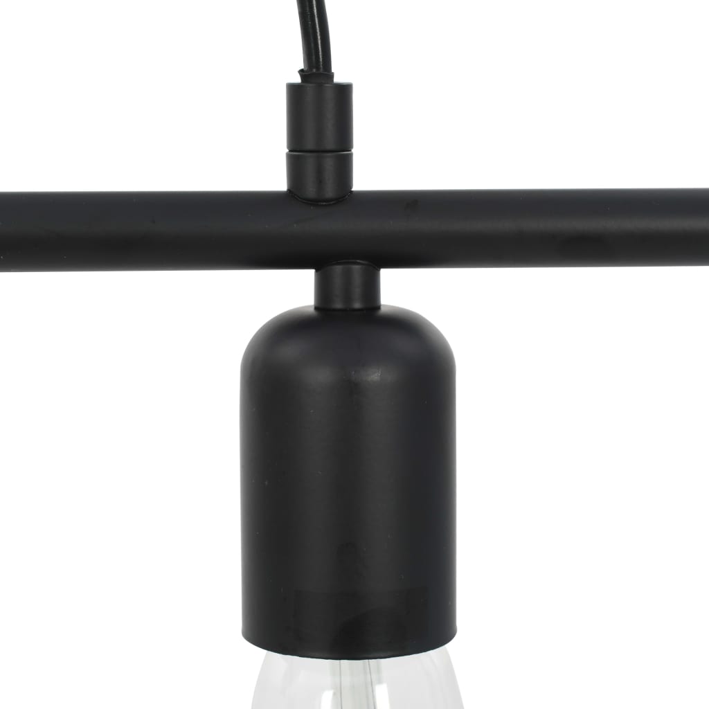 vidaXL Stropné svietidlo s vláknovými žiarovkami čierne 80 cm 2 W E27