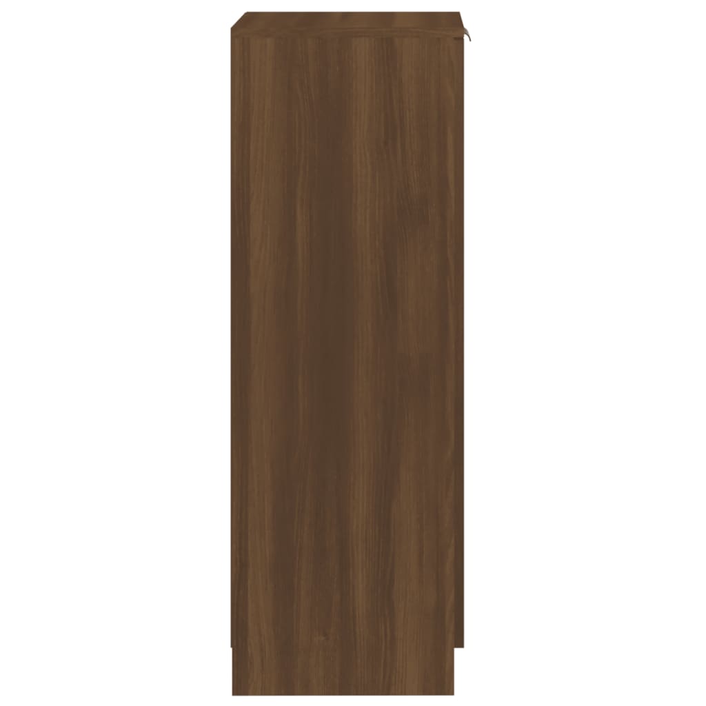 vidaXL Botník hnedý dub 30x35x100 cm spracované drevo