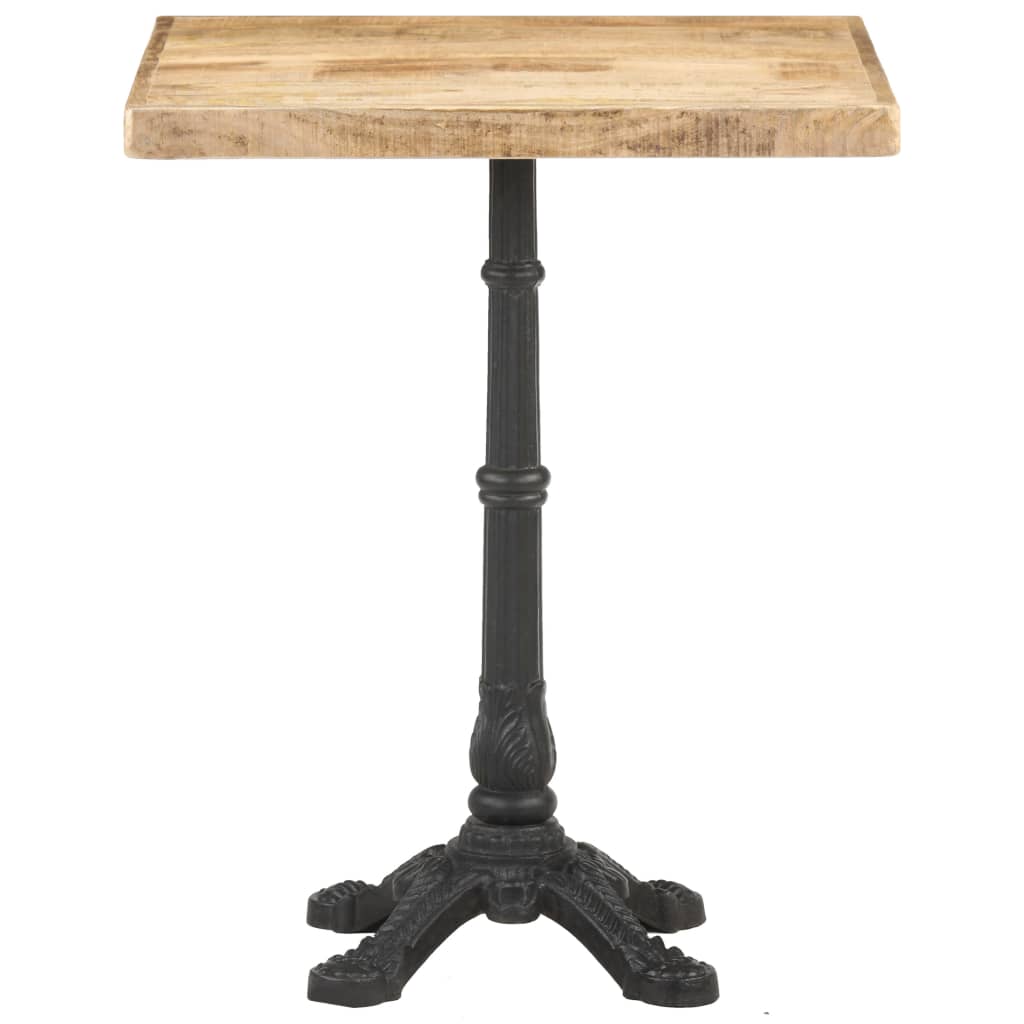 vidaXL Bistro stolík 60x60x77 cm surové mangovníkové drevo