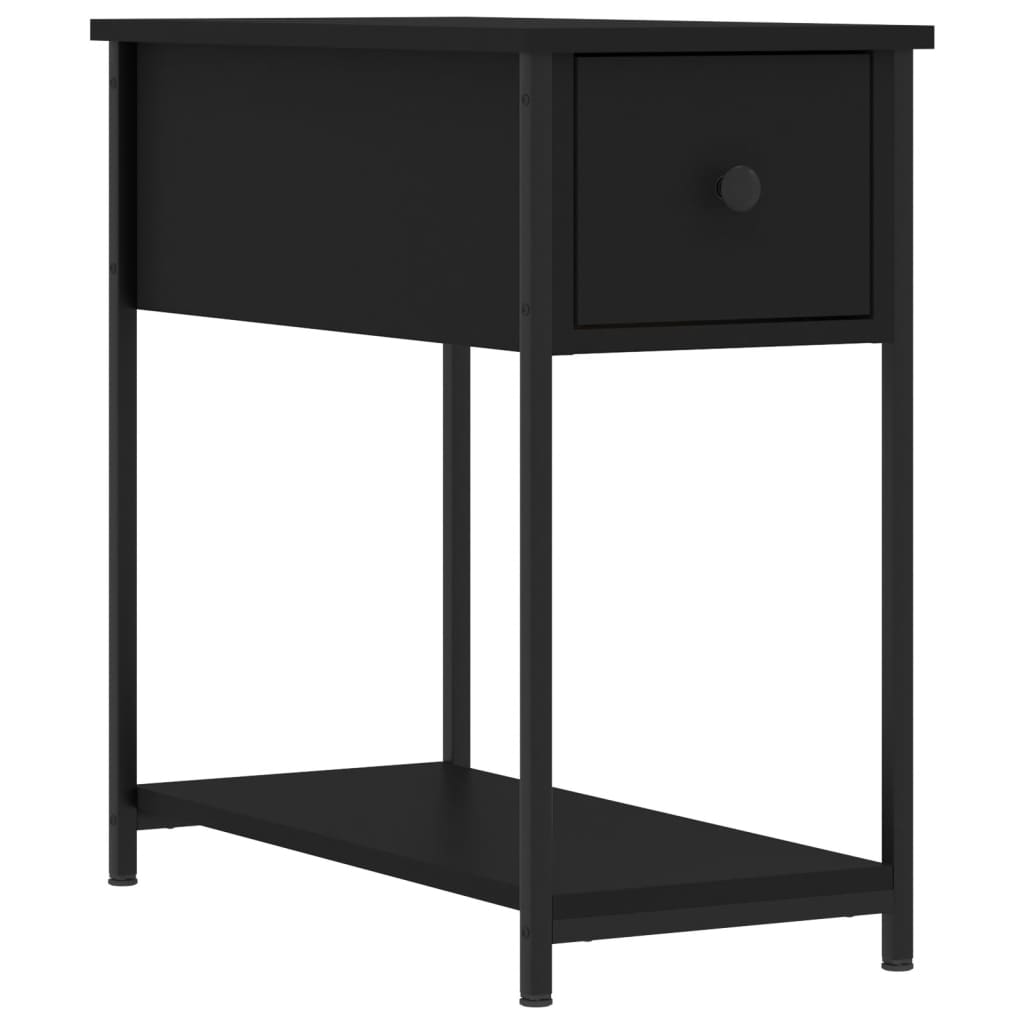 vidaXL Nočný stolík čierny 30x60x60 cm kompozitné drevo