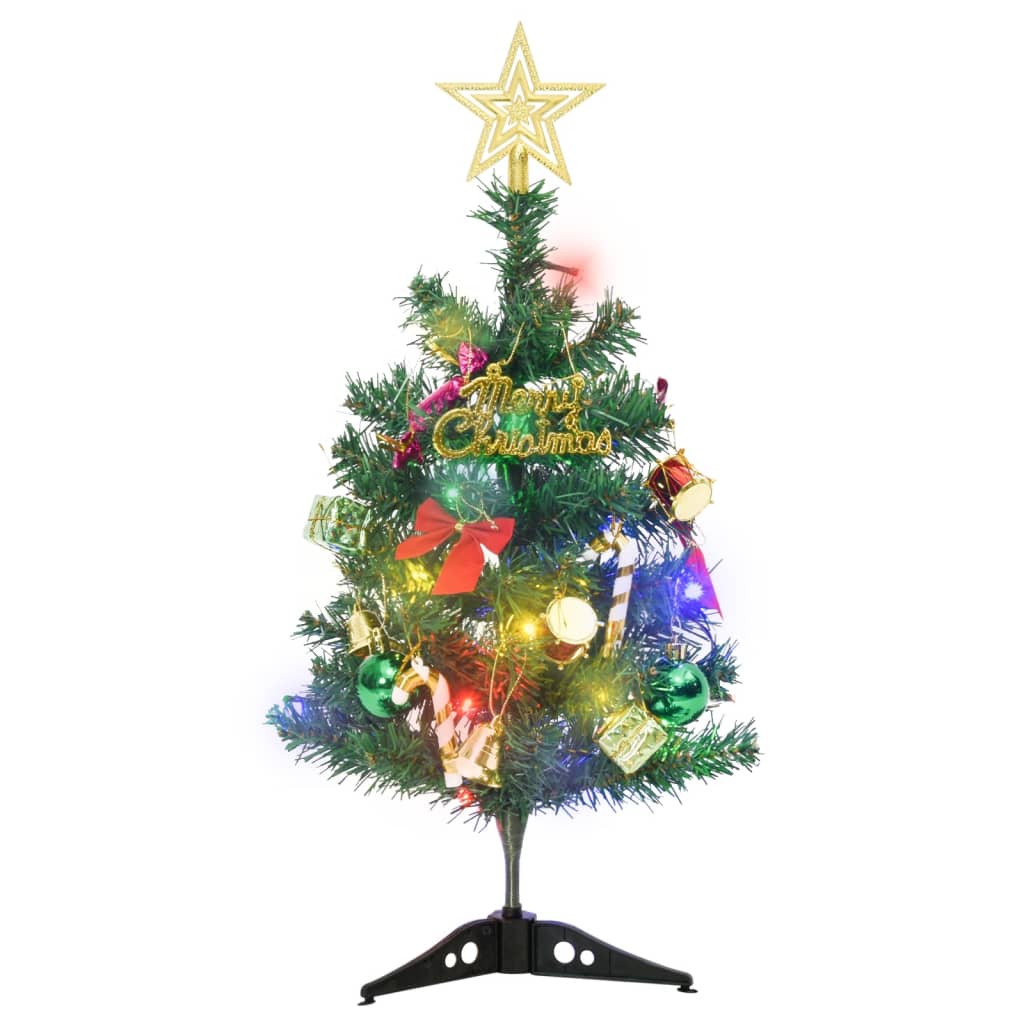 vidaXL Mini umelý osvetlený vianočný stromček s 20 LED zelený 45 cm